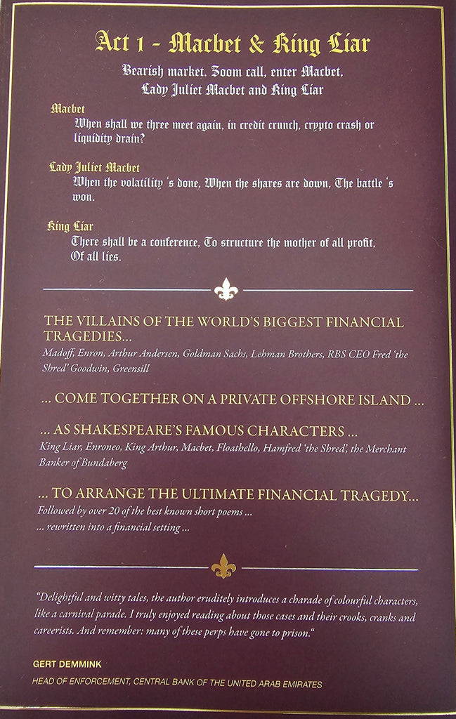 Macbet & King Liar : Financial Tragedy & Poetry by Erik Vrij
